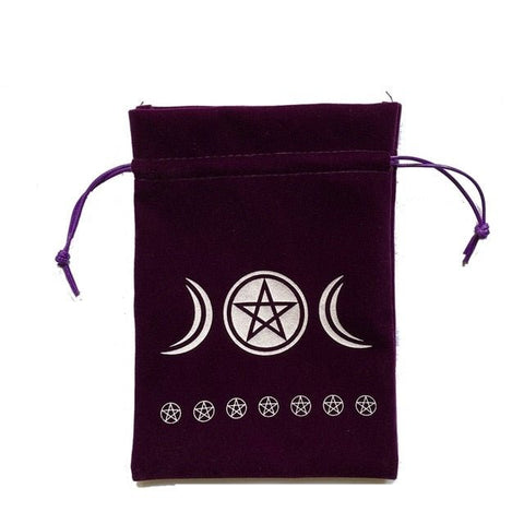 Phases of the Moon Velvet Tarot Storage Bag | Wicked Mystics