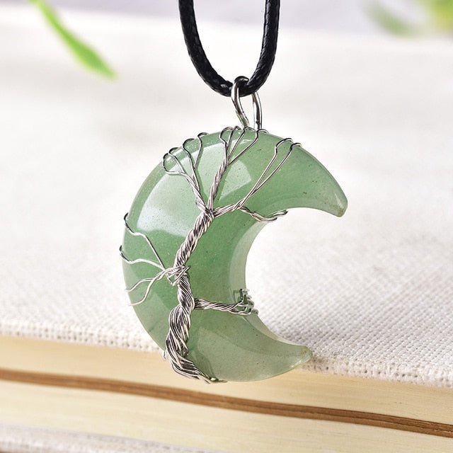 Tree of store Life Moon Necklace